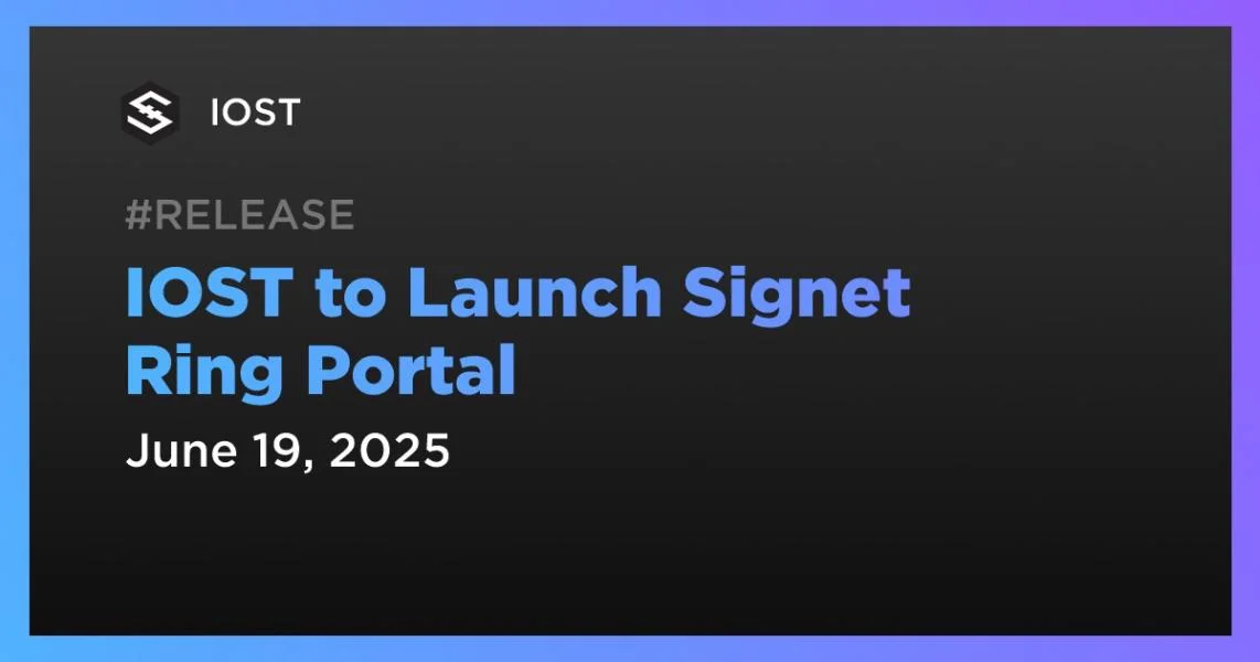 IOST to Launch Signet Ring Portal