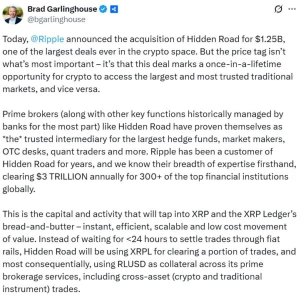Is Ripple’s Hidden Road deal part of a SoftBank-like playbook?