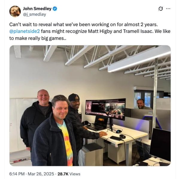 John Smedley’s studio raises $30.5M for new shooter built on Etherlink
