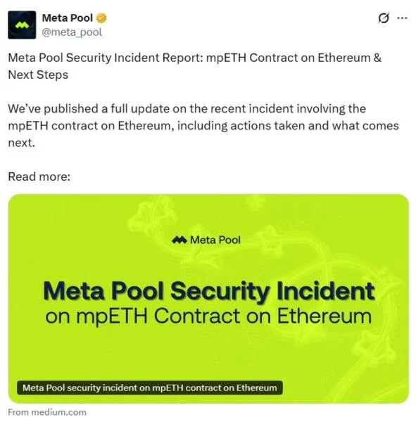 Meta Pool hit with $27M exploit, but attacker flees with only $132K