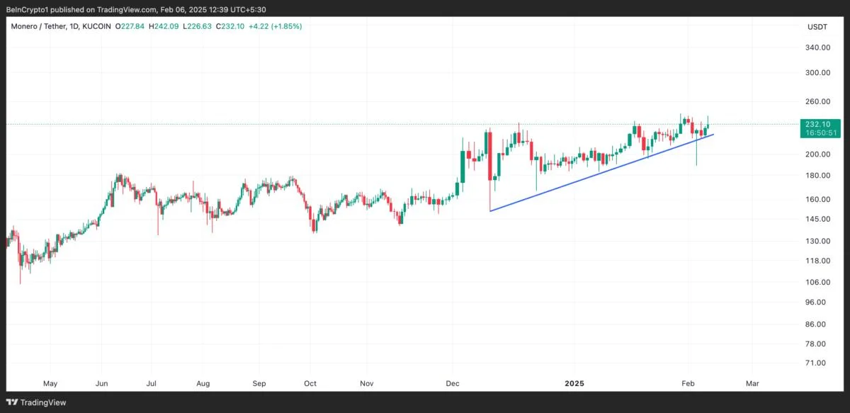 Monero (XMR) Leads Crypto Market Gains as Bulls Take Control