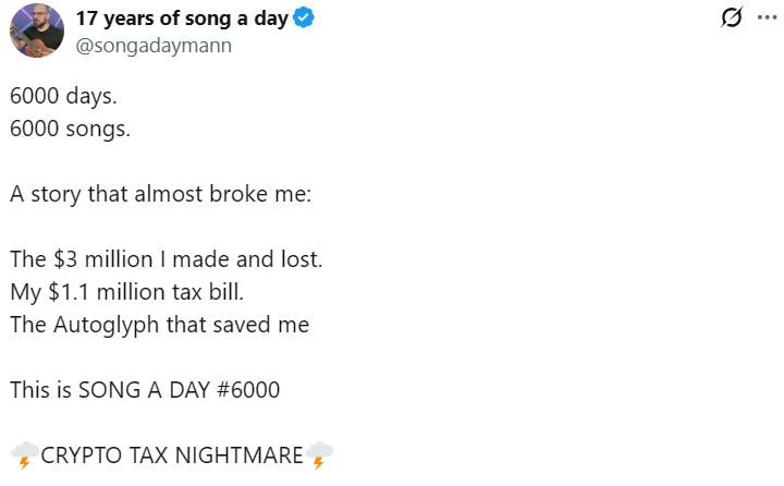 Musician made $3M selling NFTs and lost it all to taxes and a crypto crash