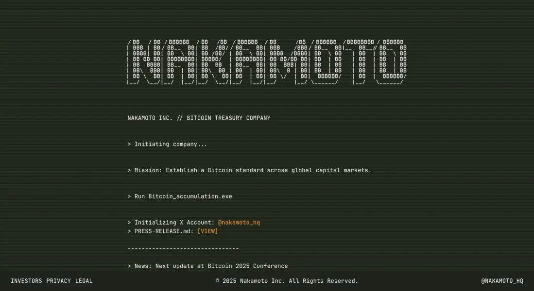 Nakamoto Holdings merges with KindlyMD to build Bitcoin treasury