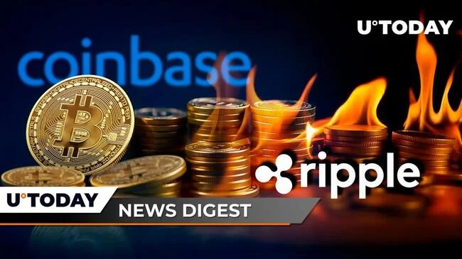 Nearly $500 Million BTC Withdrawal Stuns Coinbase, Ripple Burns Stablecoin Tokens, Shytoshi Kusama Highlights Epic SHIB Move in Gaming Sphere: Crypto News Digest by U.Today