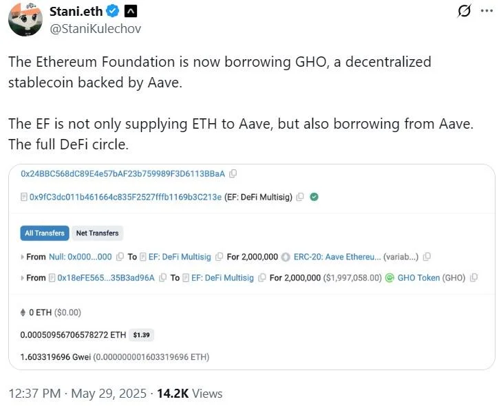 No more ETH dumps? Ethereum Foundation turns to DeFi for cash