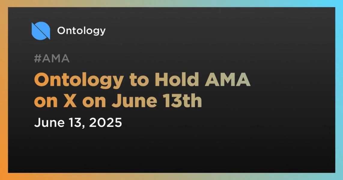 Ontology to Hold AMA on X on June 13th