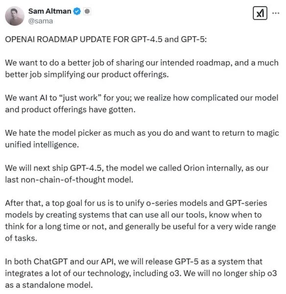 OpenAI CEO Sam Altman says GPT-5 is coming in matter of months