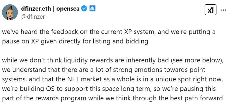 OpenSea pauses airdrop reward system after user backlash