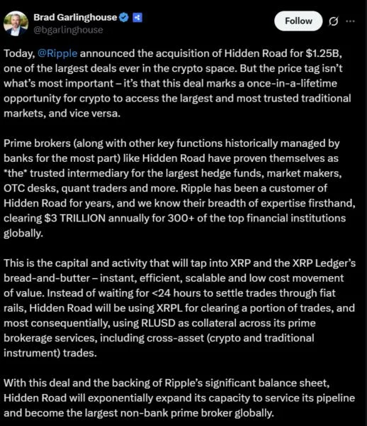 Ripple acquisition Hidden Road secures FINRA registration