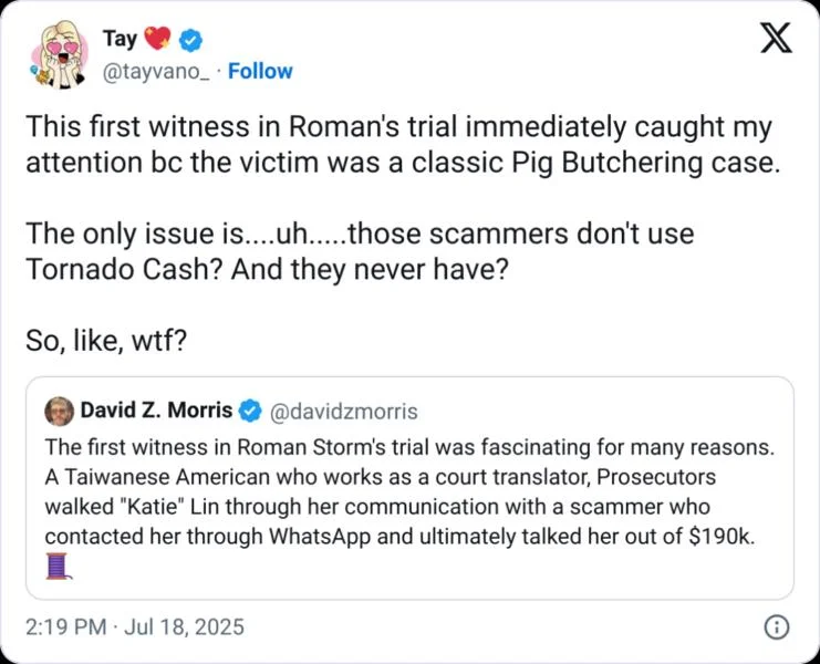 Roman Storm could go for mistrial over scam victim’s testimony: Report