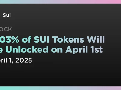 2.03% of SUI Tokens Will Be Unlocked on April 1st - sui, Coindar, Crypto