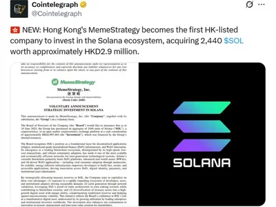 9GAG founder’s MemeStrategy gains 29% after first Solana buy - Crypto, Cointelegraph, ai, kong, solana, asia, sol