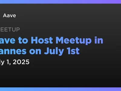 Aave to Host Meetup in Cannes on July 1st - Crypto, smart, Coindar, aave, one, ethereum