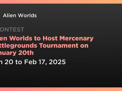 Alien Worlds to Host Mercenary Battlegrounds Tournament on January 20th - Coindar, ethereum, Crypto, alien, wax, tlm, one, alien worlds