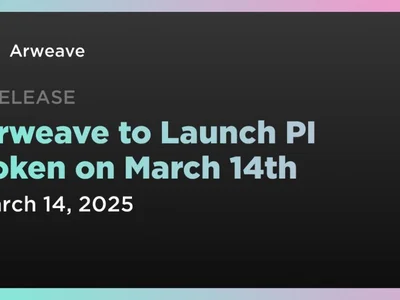 Arweave to Launch PI Token on March 14th - data, ao, pi, boost, dai, ar, arweave, Coindar, Crypto