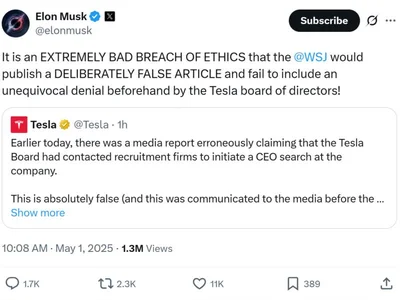  ‘Bad breach of ethics’ — Musk echoes crypto execs in backlash against WSJ  - changpeng zhao, Cointelegraph, tron, trump, musk, bitcoin, Crypto, doge, board, donald trump, tether