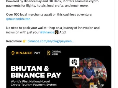 Bhutan launches tourism crypto payments with Binance Pay and DK Bank - arkham, usdc, crypto, Crypto, pi, Cointelegraph, bitcoin, polygon