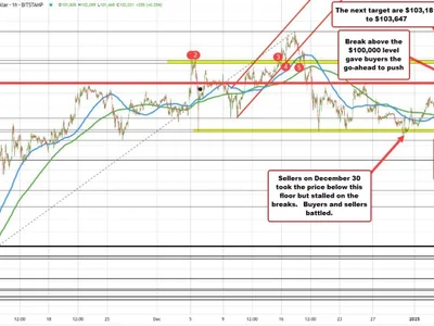 Bitcoin back above $100,000. What next technically speaking? - higher, high, Crypto, 2024, Forexlive, bitcoin