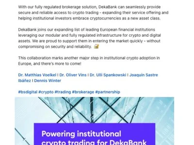 Boerse Stuttgart Digital enables crypto trading at DekaBank - 2024, bitcoin, Crypto, Cointelegraph, crypto