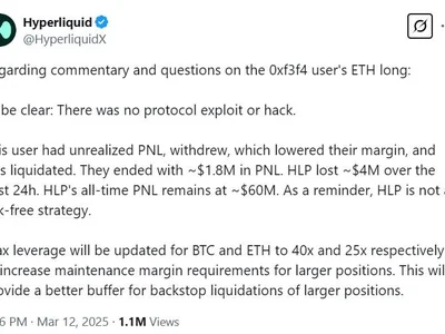 Bybit CEO on ‘brutal’ $4M Hyperliquid loss: Lower leverage as positions grow - cex, one, eth, Crypto, bitcoin, million, trade, Cointelegraph, dex, smart