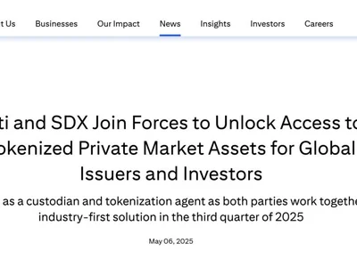 Citi and SDX partner to tokenize traditional private markets - libre, Crypto, sdx, Cointelegraph, mag