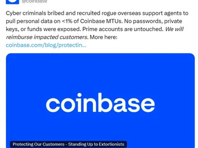 Coinbase faces $400M bill after insider phishing attack - million, bitcoin, 2024, Cointelegraph, Crypto, data