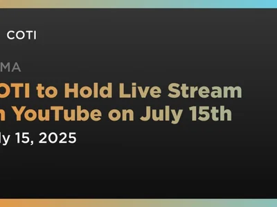 COTI to Hold Live Stream on YouTube on July 15th - dag, coti, Coindar, hold, Crypto, ai