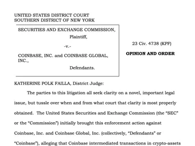 Court stays order in SEC v. Coinbase case pending appeal - judge, 2024, xrp, Crypto, trump, donald trump, sec, one, gensler, crypto, Cointelegraph