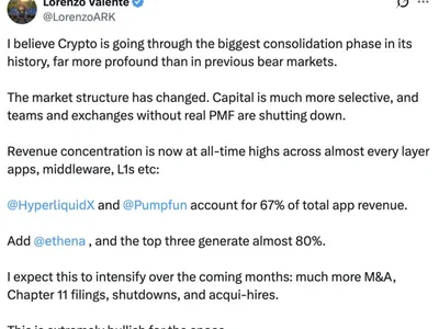 Crypto entering biggest consolidation phase in history, says ARK analyst