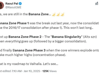 Crypto headed for ‘Banana Singularity’ where everything goes up: Analyst - btc, zone, donald trump, 2024, banana, pal, Cointelegraph, Crypto, defi, m2, crypto, bitcoin