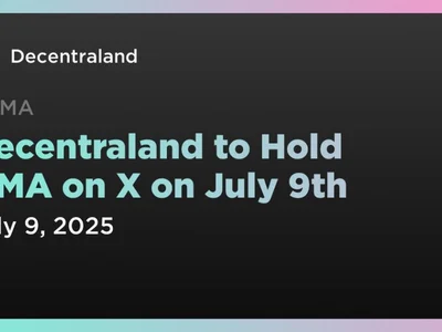 Decentraland to Hold AMA on X on July 9th - token, land, decentraland, mana, virtual, dao, Coindar, Crypto