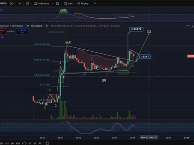 Dogecoin Ready For A $2.43 Rally? Elliott Wave Says Yes - NewsBTC, Crypto, doge, fibonacci, dogecoin, wave