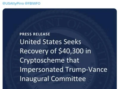 DOJ recovers $40K crypto from Trump-Vance inaugural scam, credits Tether - shiba inu, shib, usdc, bitcoin, crypto, Cointelegraph, may, solana, usdt, donald trump, doge, dogecoin, ethereum, Crypto, xrp, eth, tether