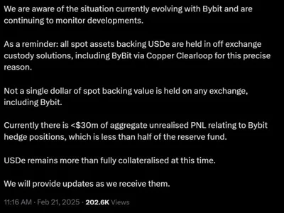 Ethena assures users of solvency after Bybit hack - zero, ethena, usde, Cointelegraph, Crypto, defi, mantle staked ether, lido staked ether, bitcoin