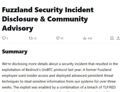 Fuzzland says ex-employee was behind $2M Bedrock UniBTC exploit - Cointelegraph, smart, Crypto, million