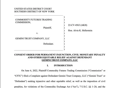 Gemini agrees to a $5M penalty as part of proposed CFTC order - donald trump, Crypto, Cointelegraph, trump, bitcoin