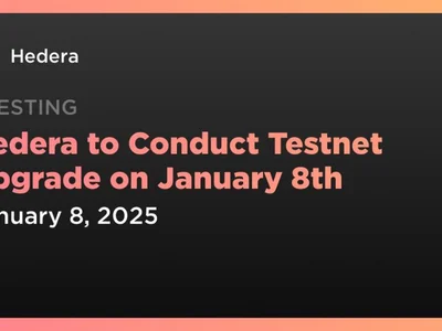 Hedera to Conduct Testnet Upgrade on January 8th - Coindar, Crypto, hedera, hbar, second