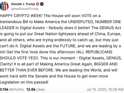 Here’s what happened in crypto today - donald trump, tether, house, Crypto, three, bitcoin, Cointelegraph, one, trump, april, satoshi nakamoto, crypto