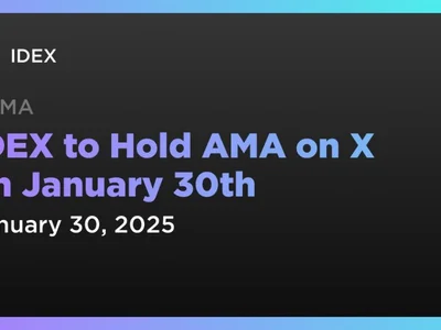 IDEX to Hold AMA on X on January 30th - ai, trump, jan, Coindar, idex, Crypto, ct, ama