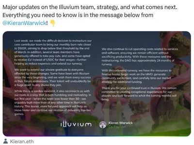 Illuvium CEO says firm has gone ‘super lean’ to speed up development - mmo, ethereum, arena, games, Crypto, one, game, three, Cointelegraph, ai, illuvium