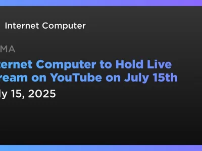 Internet Computer to Hold Live Stream on YouTube on July 15th - icp, internet, Coindar, Crypto, internet computer, bitcoin