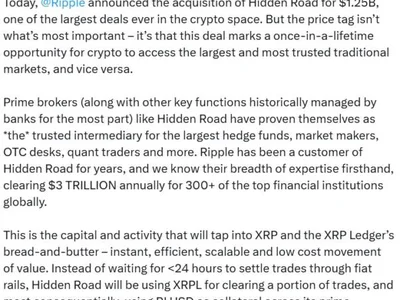 Is Ripple’s Hidden Road deal part of a SoftBank-like playbook? - circle, omni network, usdc, Crypto, senate, Cointelegraph, 2024, xrp, one, marinade, sec, sprint