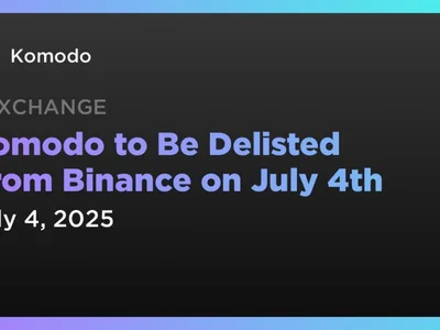 Komodo to Be Delisted From Binance on July 4th - Crypto, coin, kmd, komodo, Coindar, bitcoin