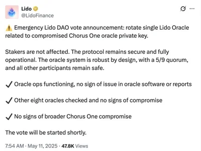 Lido DAO initiates emergency vote to swap compromised oracle - Crypto, Cointelegraph, crypto, oracle, hacken
