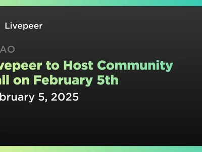 Livepeer to Host Community Call on February 5th - lpt, Coindar, livepeer, Crypto, ethereum