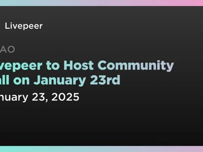 Livepeer to Host Community Call on January 23rd - ethereum, lpt, livepeer, Coindar, Crypto