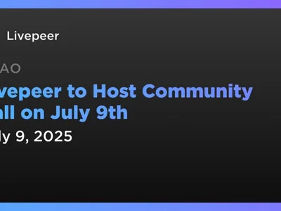 Livepeer to Host Community Call on July 9th - livepeer, Coindar, lpt, ethereum, Crypto