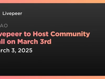 Livepeer to Host Community Call on March 3rd - lpt, Coindar, livepeer, Crypto, ethereum