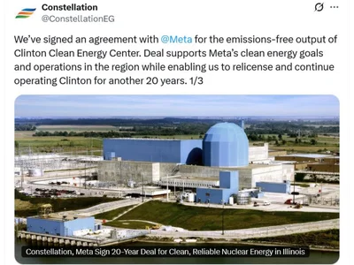 Meta signs 20-year nuclear energy deal to power AI - meta, Crypto, bitcoin, april, Cointelegraph, ai, constellation, japan