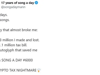 Musician made $3M selling NFTs and lost it all to taxes and a crypto crash - one, terra, million, eth, x, Cointelegraph, Crypto, crypto, nft, aave